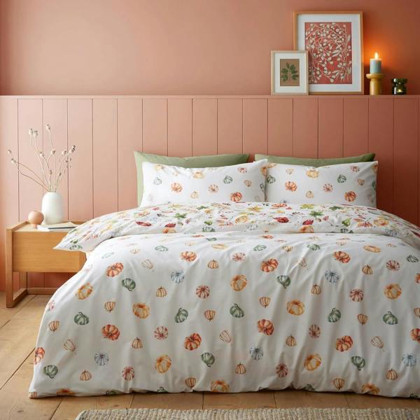 Autumn Pumpkins Orange Duvet Cover Set