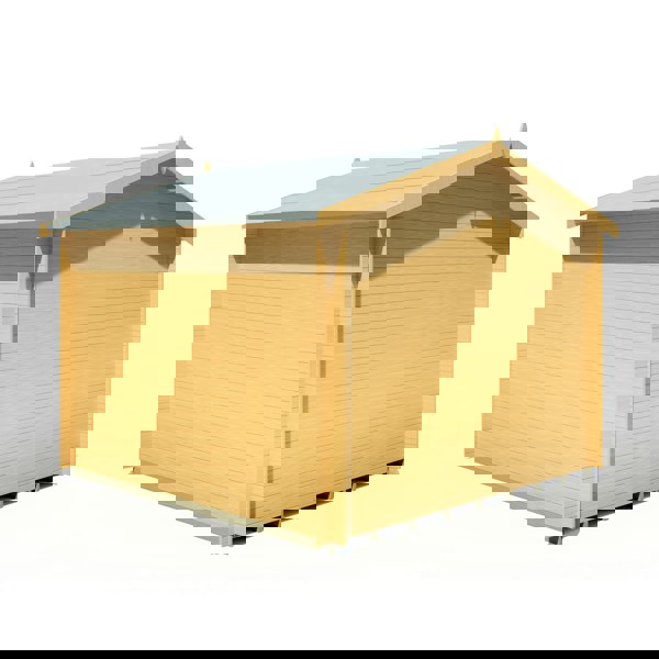 Shire Danbury 10x10 Log Cabin 19mm interlock  Cladding - Best Shed