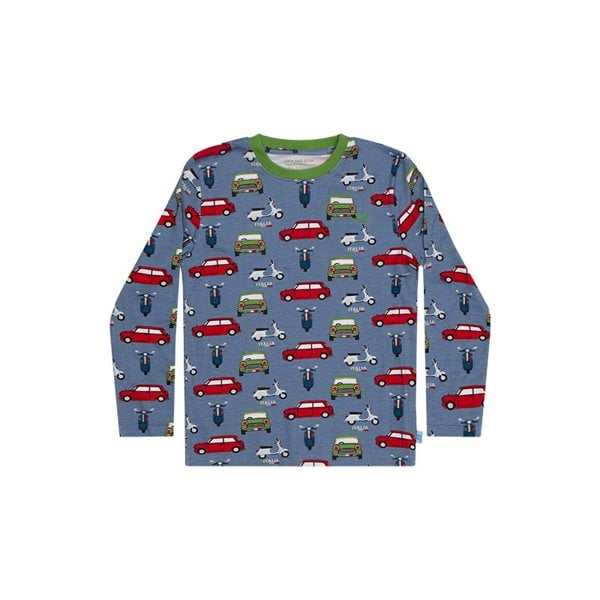 Luca and Rosa Boys pull on pyjamas - car print