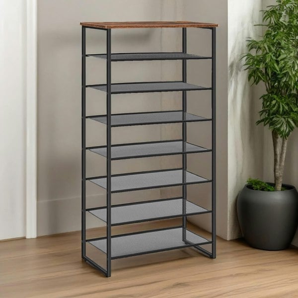 Rafaelo Mobilia 8-Tier Shoe Rack With Detachable Mesh