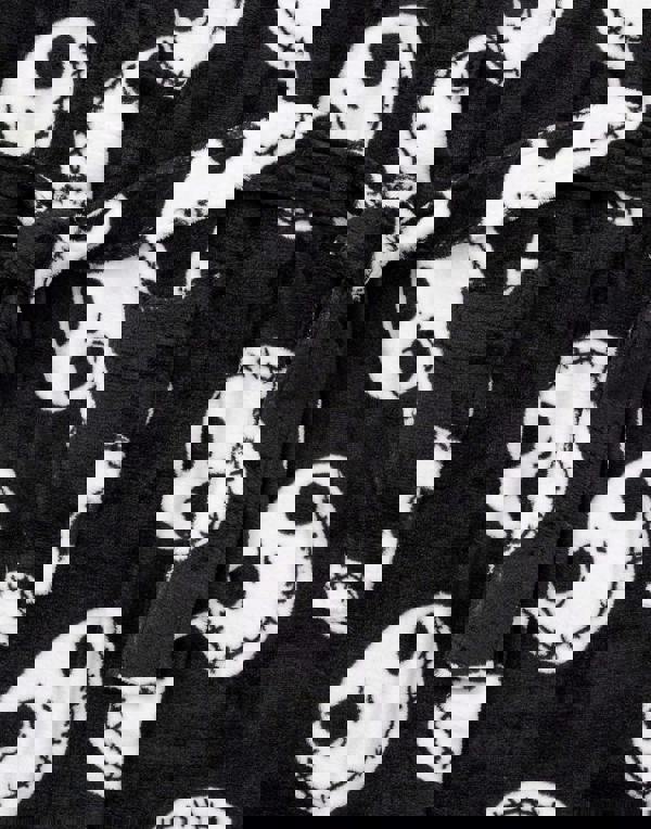 Disney Mens Black Jack Skellington Bathrobe