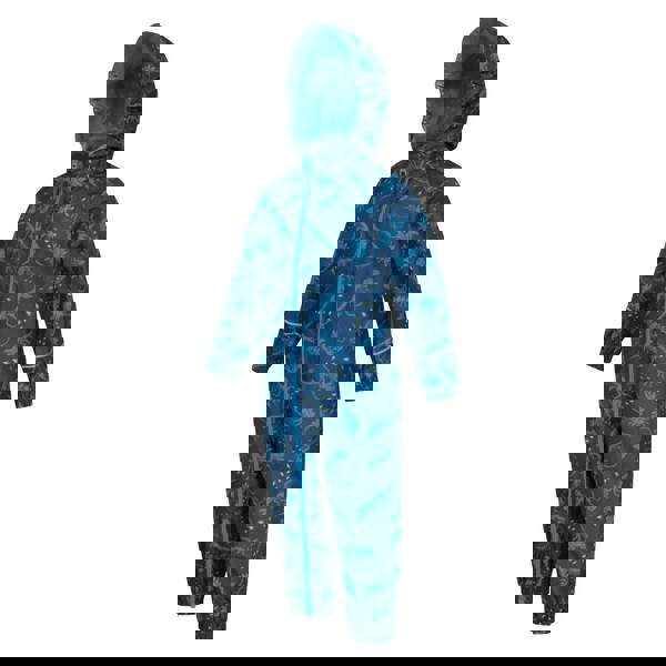 Mountain Warehouse Childrens/Kids Puddle Dinosaurs Waterproof Snowsuit - Blue - 