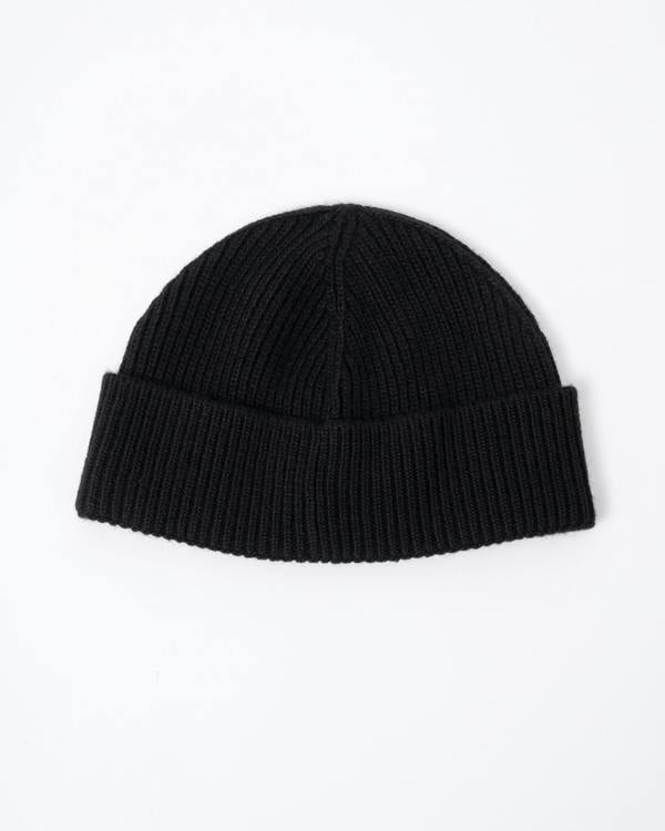 back of a HUGO Xisk Mens Beanie in Black 001