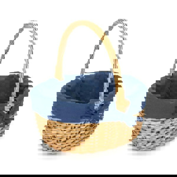 Buff Willow Oval Shopping Basket