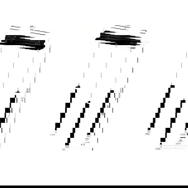 Milagro Carbon Black LED Pendant Lamp 3X5W Eye Catching Contemporary Cylindrical Lights With Built In Low Consumption Light Source