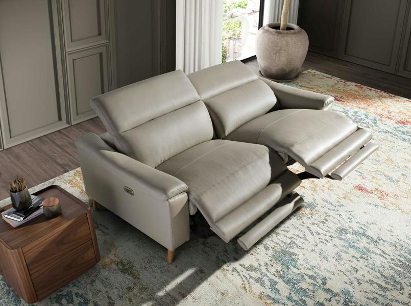 Angel Cerdá Relax sofa in taupe grey leather 6189/6190