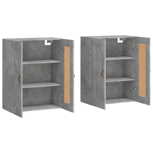 Berkfield Wall Mounted Cabinets 2 pcs Concrete Grey Engineered Wood