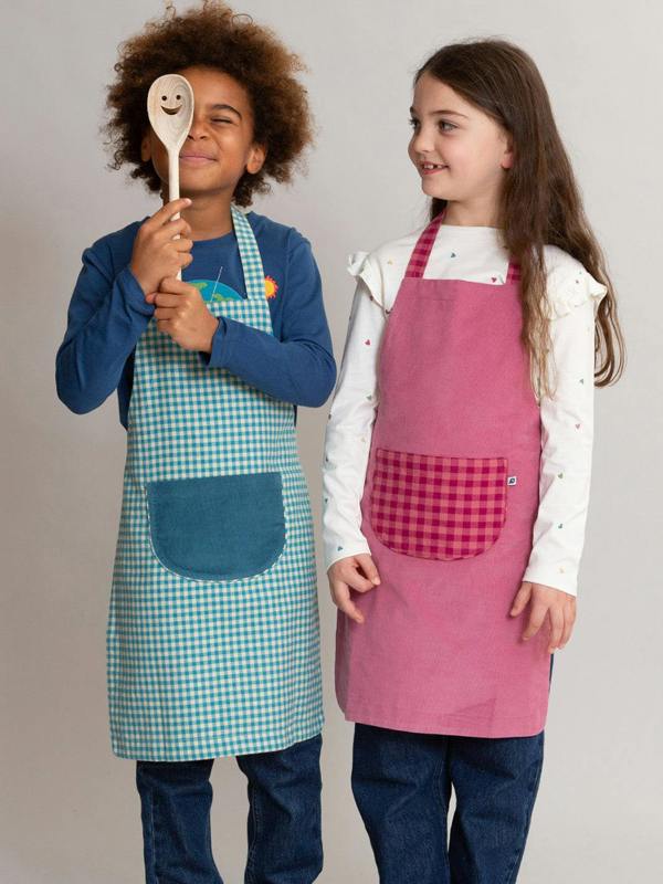 Kite Boys Organic Ocean Check Reversible Apron