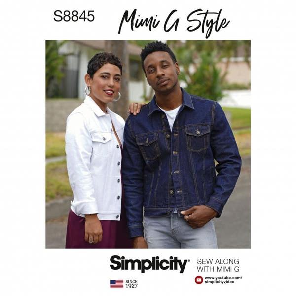 Simplicity Sewing Pattern 8845, Jackets for Men, Women, A (XS-S-M-L-XL) - Intermediate