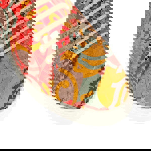 Embassy London Sun City - Multi Print - Men's white sole trainer in eye catching soft leather