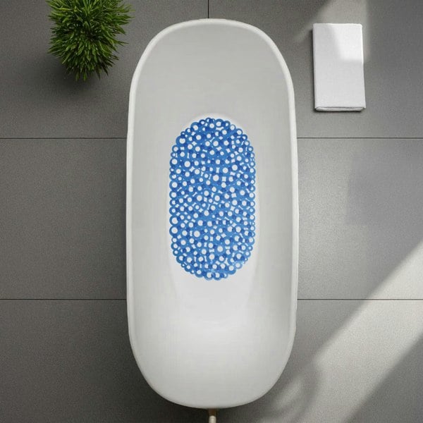 Showerdrape Otto Blue Anti Slip PVC Bath Mat 69cm x 36cm