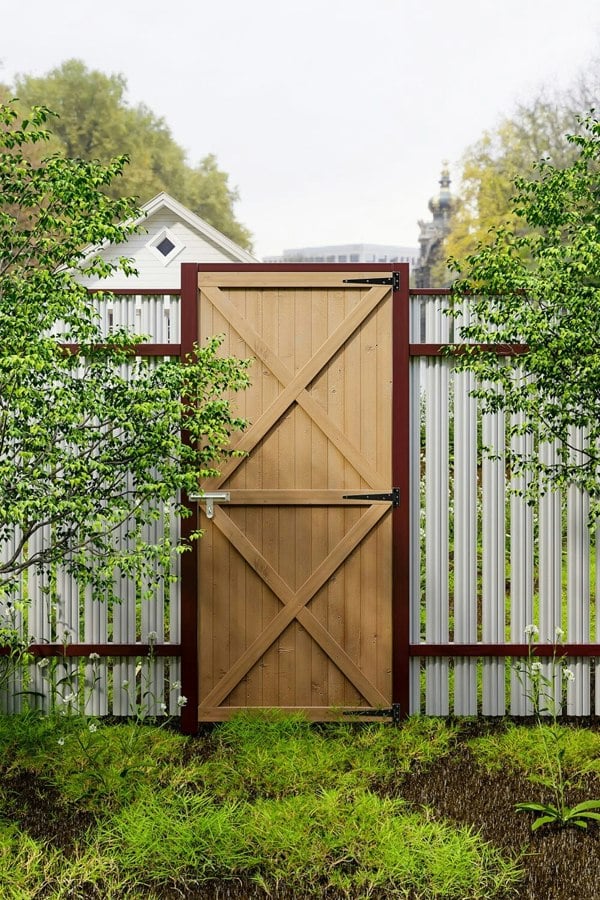 Garden Flat Top Pine Wood Gate Kit With Screw Kit Garden Gates Living and Home