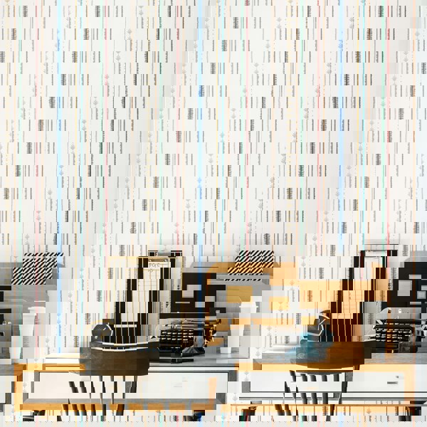 Hoopla Walls Stripey - Royal Mix 10m Wallpaper