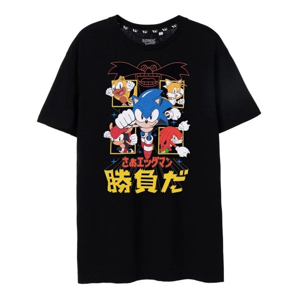 Sonic The Hedgehog Mens Japanese T-Shirt - Black