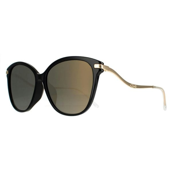 Jimmy Choo Sunglasses Peg/F/S 807 FQ Black Grey Gradient Gold Mirror