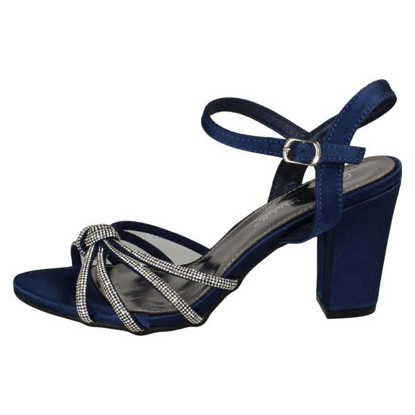 Anne Michelle Ladies Anne Michelle High Block Heel Diamante Knot Sandals F12051