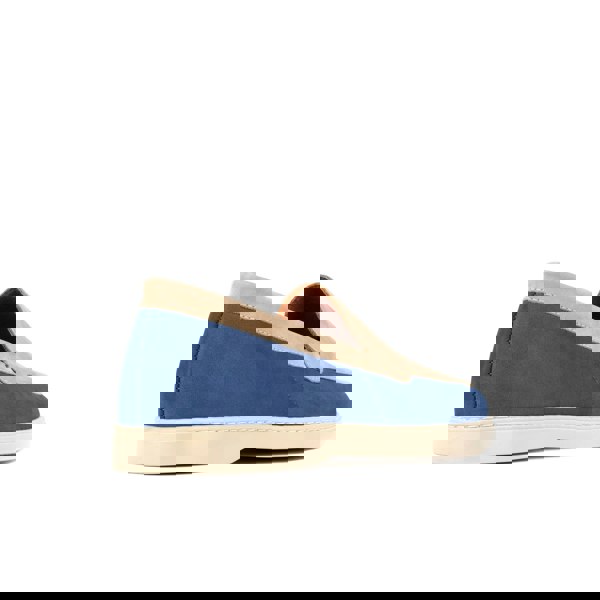 Embassy London Gareth - Cream & Blue - Men’s two Tone Suede Loafer