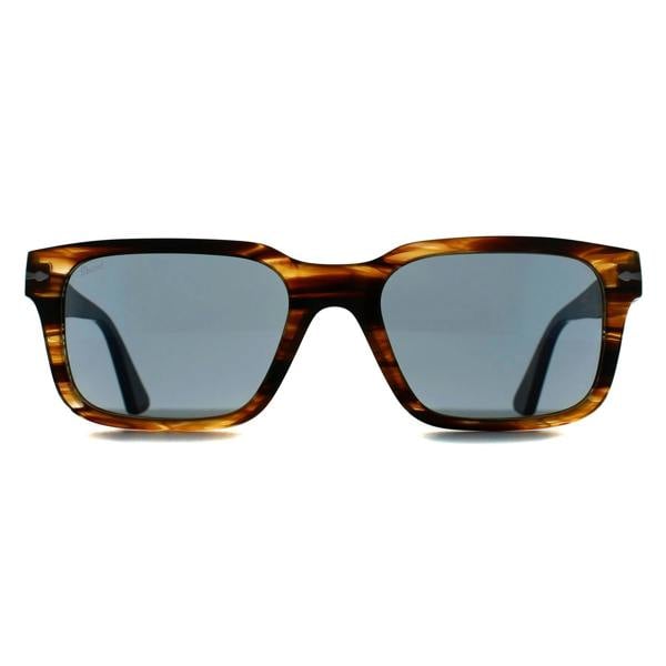 Persol Sunglasses PO3272S 123556 Striped Black & Brown Light Blue
