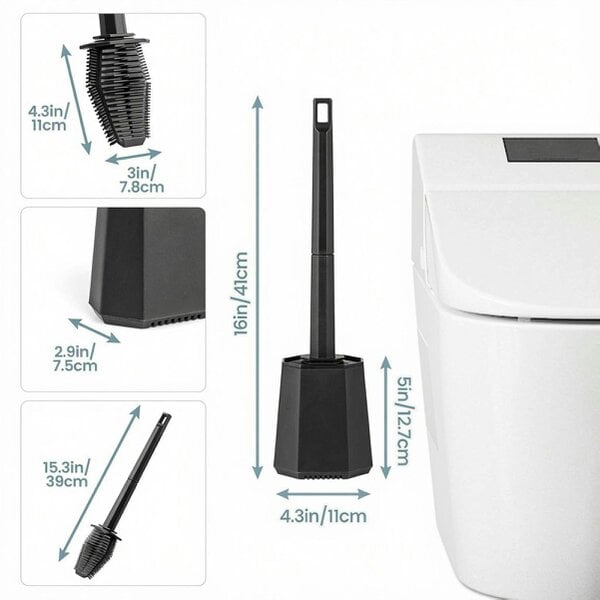 deAO Toys deAO Silicone Toilet Brush Black