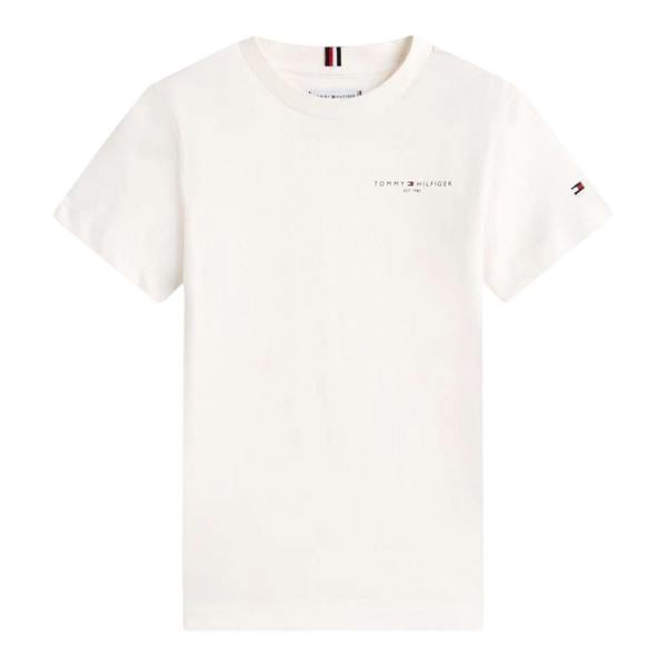 Tommy Hilfiger Childrens/Kids Logo Cotton Regular T-Shirt - Antique White - 