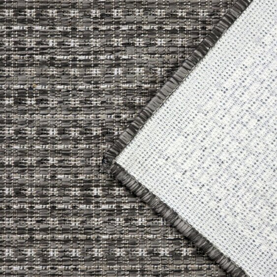 Viva Rugs Taupe Brown Plain Runner Rug Non-Slip Flat Weave Kitchen Hallway Carpet