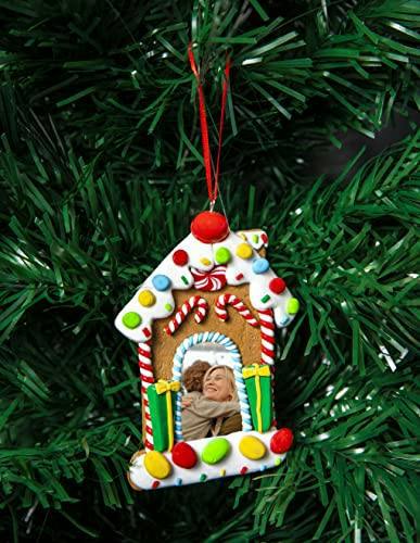 Ceramic Christmas Tree Hanging Photo Frame Decorations in Multicolour, Pack Sizes 3 or 12 image 8