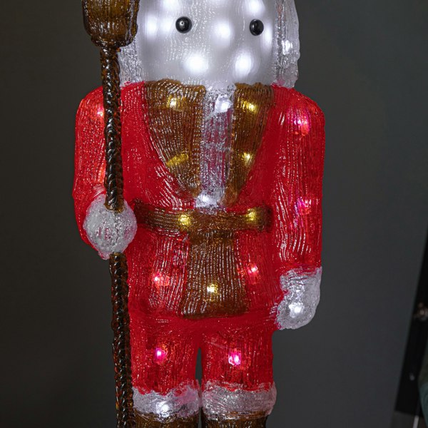 Samuel Alexander 65cm Light up Acrylic Christmas Nutcracker Decoration with 80 White LEDs