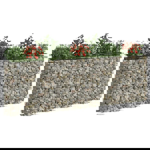 Berkfield Gabion Raised Bed Galvanised Iron 330x50x100 cm