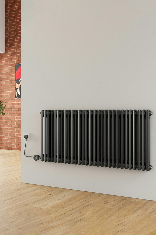 Living and Home 1200W Electric Radiator Wall Mounted 119cm x 60cm- Dark Grey