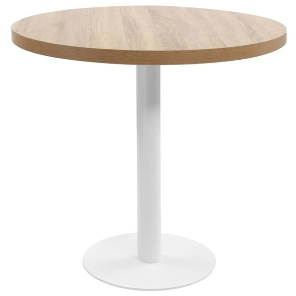 Berkfield Bistro Table Light Brown 80 cm MDF