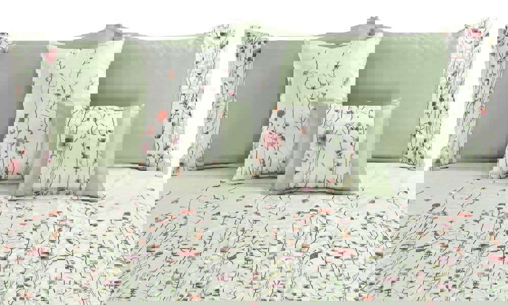 HomeSpace Direct Arabella Green Duvet Cover Set