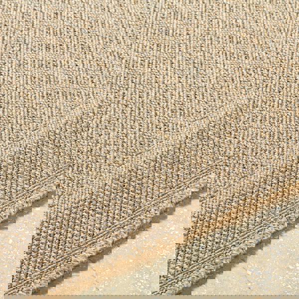 Livabliss Mirage-Cottage Tan Black Fringe In- & Outdoor Jute-Look Rug