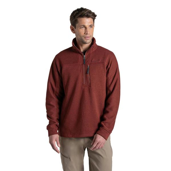 Craghoppers Mens Torney III Half Zip Fleece - Red Jasper - 