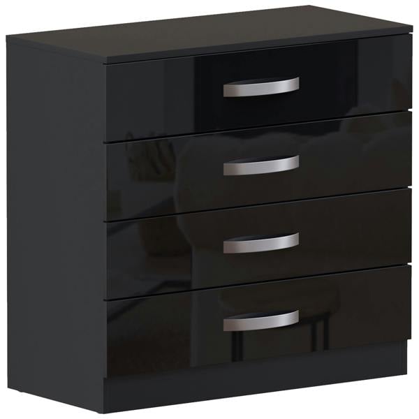 Vida Designs Hulio 4 Drawer Chest, Black