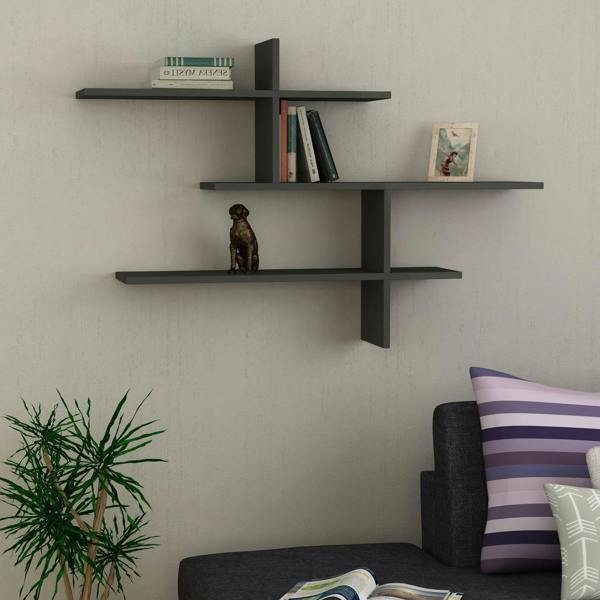 Decortie Leo 3 Tier Floating Wall Shelf (H) 80.5cm