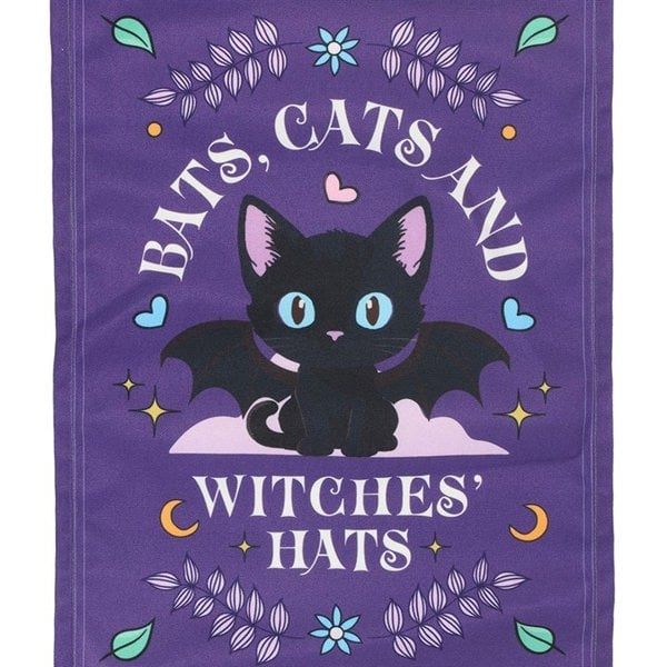 Serano Bats, Cats and Witches Hats Fabric Wall Hanging