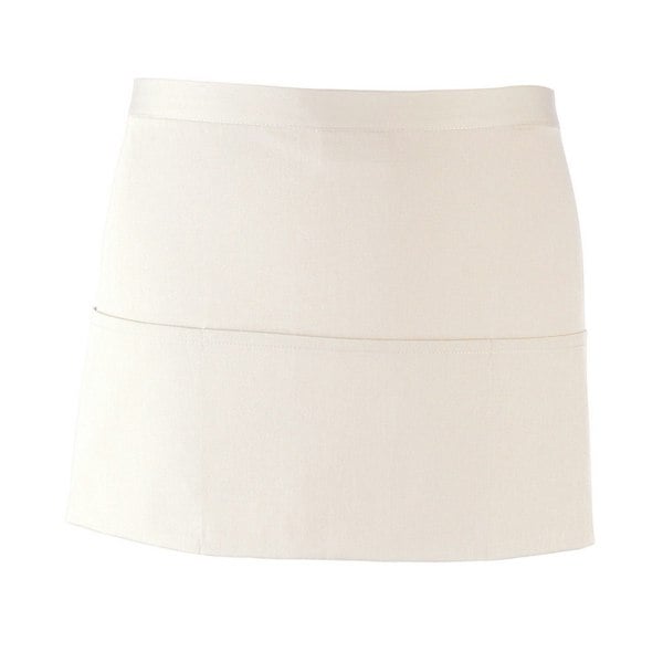 Premier Colours 3 Pocket Short Apron - White