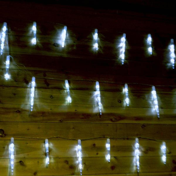 Samuel Alexander 72 LED 6.9m Premier 24 Indoor Outdoor Icicle Shape Christmas Chaser Lights in Cool White