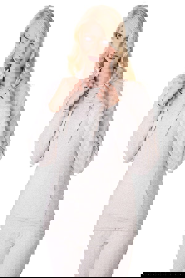 Camille Comfy Fit Beige Marl Hacci Pyjama set