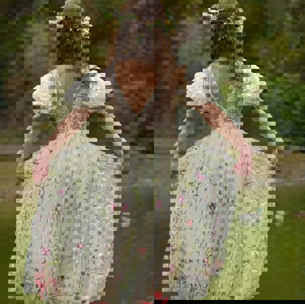 detailing of back of dress