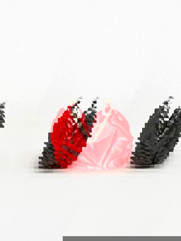 SVNX 3D Rose Clutch Bag in Red