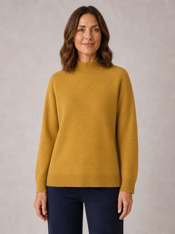 TIGI Lattice Knit Turtle Neck