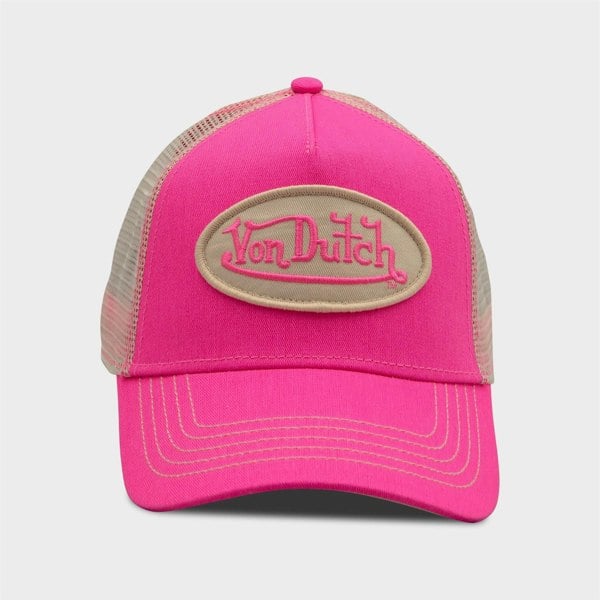 Von Dutch Staple Trucker Cotton Pink Caps
