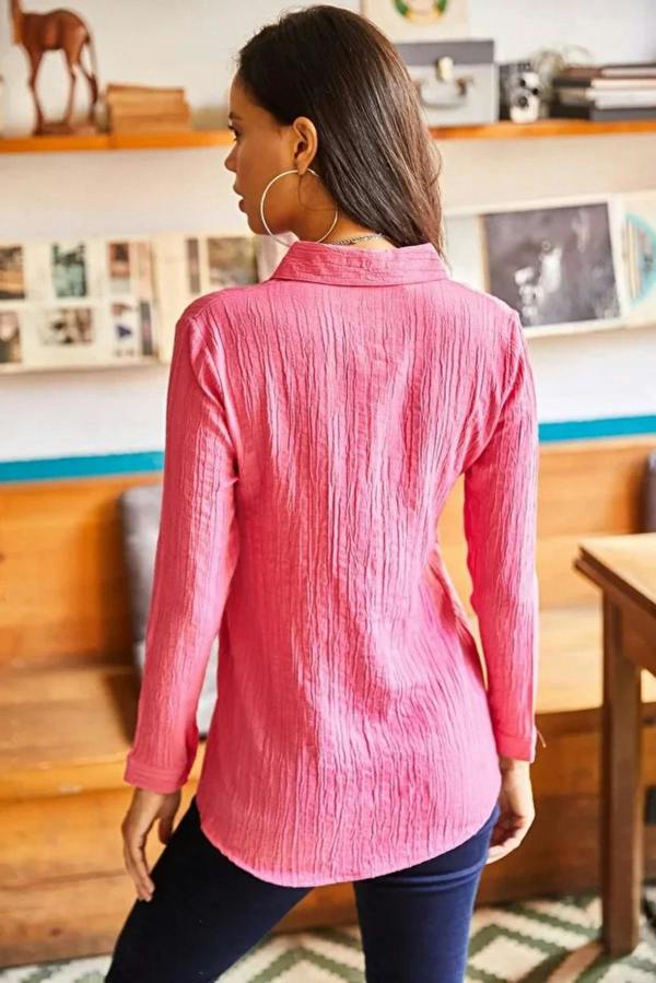 Hoxton Gal Jacquard Textured Woven Shirt