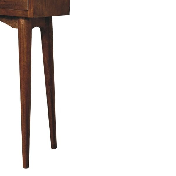 Wyld Haus Olbia Mini Chestnut Mango Wood Hallway Console Table 2 Drawers
