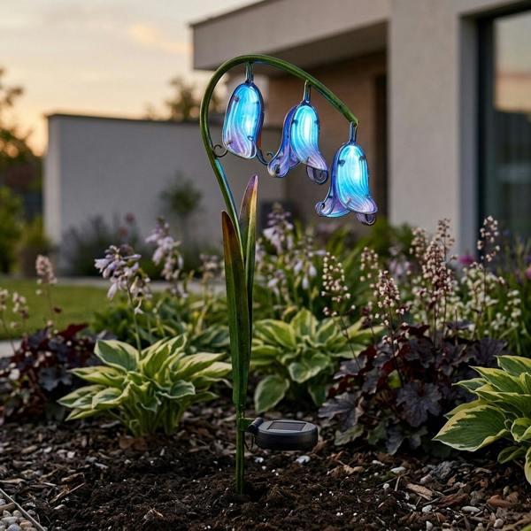 Garden Greatness Bluebells Solar Garden Stake Light
