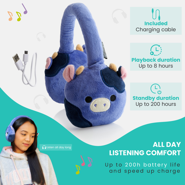 Lazerbuilt | Squishmallows Ingred Plush Bluetooth Headphones