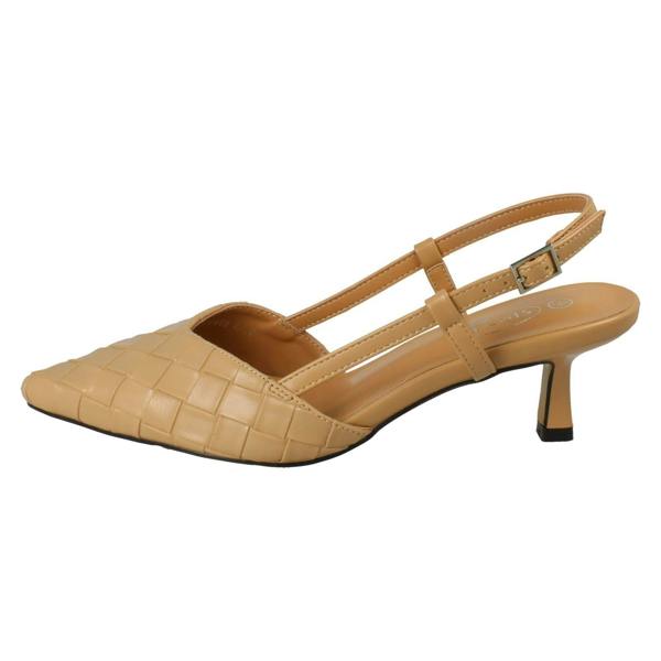 Spot On Ladies Spot On Woven Low Heel Shoes F00488
