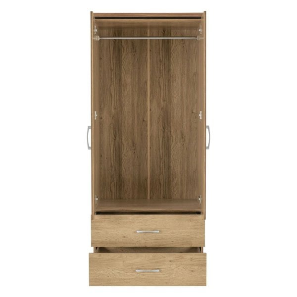 Seconique Charles 2 Door 2 Drawer Double Wardrobe