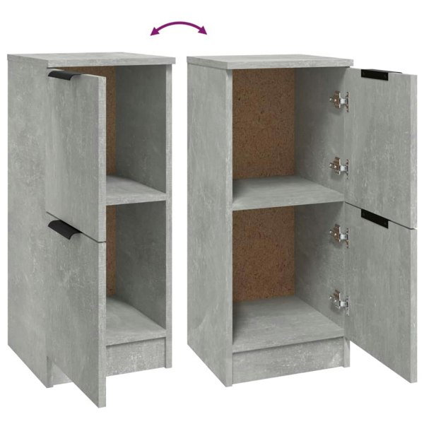 Berkfield Sideboards 2 pcs Concrete Grey 30x30x70 cm Engineered Wood